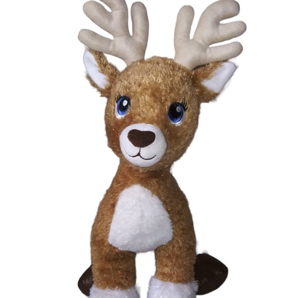 Build A Bear Workshop Reindeer Stuffed Animal Santa's Helper BAB Holiday Plush - Picture 2 of 11